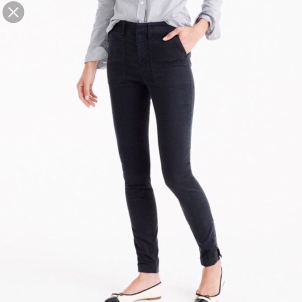 J.Crew Grey Skinny Cargo Pants with Zippers
